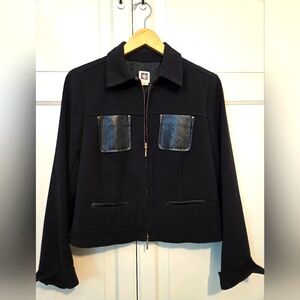 CLEARANCE SALE!  Women's Black Jacket with Leather Accents